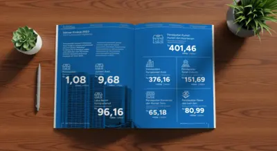 Lippo Cikarang - Annual & Sustainability Report 2023 - Desain Infografis (Infographics) Ikhtisar Kinerja Perusahaan