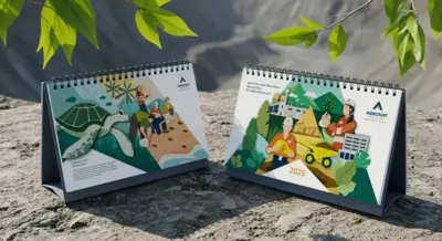 Agincourt Resources - Calendar 2025 - Custom Calendar Design with Unique Multi-Layered Oil Painting Effects