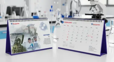 Air Liquide - Kalender 2018 - Desain Custom Gaya Cat Air