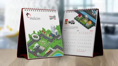 Holcim - Kalender 2019 - Desain dan Ilustrasi Custom
