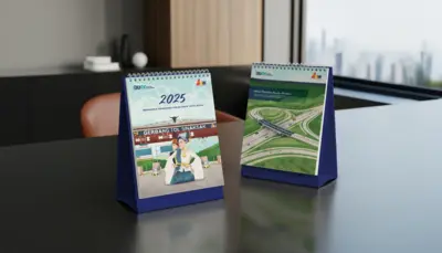 Hutama Marga Waskita - Kalender 2025 - Desain Custom dan Ilustrasi Modern Artistik