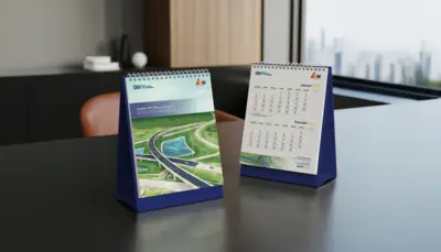 Hutama Marga Waskita - Kalender 2025 - Desain Ilustrasi Artistik Infrastruktur Jalan Tol