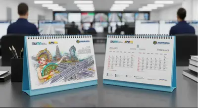 Jasa Marga - Kalender 2023 - Desain Ilustrasi Sketsa Budaya Indonesia