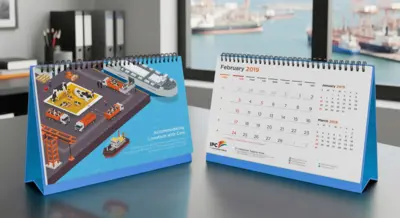 Pelabuhan Tanjung Priok - Kalender 2019 - Desain dan Ilustrasi yang Berwarna dan Menarik