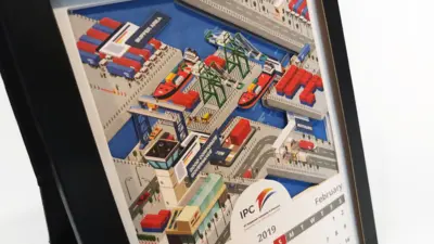 Pelindo (IPC) - Kalender 2019 - Desain Die-Cut Multi-Layer Penuh Warna