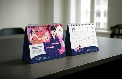 Polytama Propindo - Kalender 2025 - Desain dengan Finishing Custom Diecut