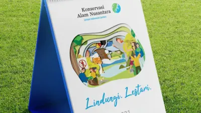 YKAN - Kalender 2021 - Desain Ilustrasi Die-Cut Multi-Layer yang Interaktif