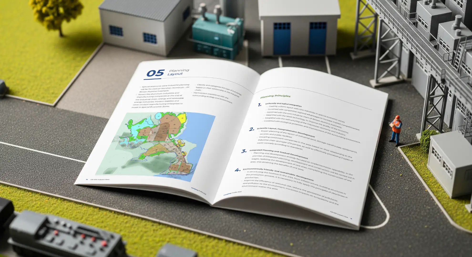 GBKEK Industrial Park - Company Profile - Desain Infografis (Infographics) Peta Lokasi dan Denah