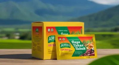 AMH Jahe Merah - DTT - Desain Kemasan (Packaging) Sachet dan Box