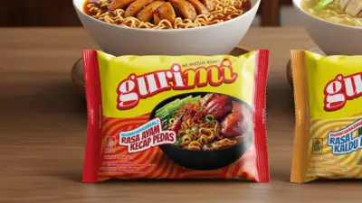 Gurimi - Desain Kemasan (Packaging) Rasa Ayam Kecap Pedas