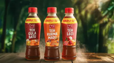 Nu Black Tea - Desain Kemasan (Packaging) Custom