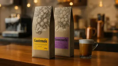 Otten Coffee - Desain Kemasan (Packaging) dan Ilustrasi Manual Custom