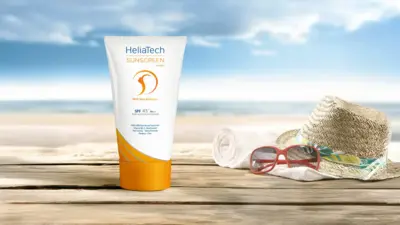 HeliaTech - Sunscreen - Desain Kemasan (Packaging)